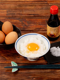 コロンブスの茶卵の卵かけご飯セット｜こっこらんど